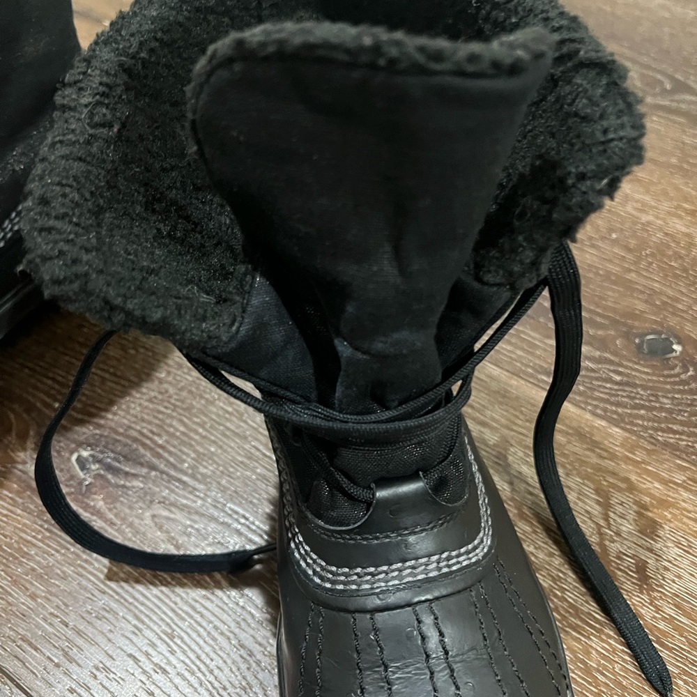 Sorel tivoli glitter waterproof winter boots black size 9 - Picture 5 of 12